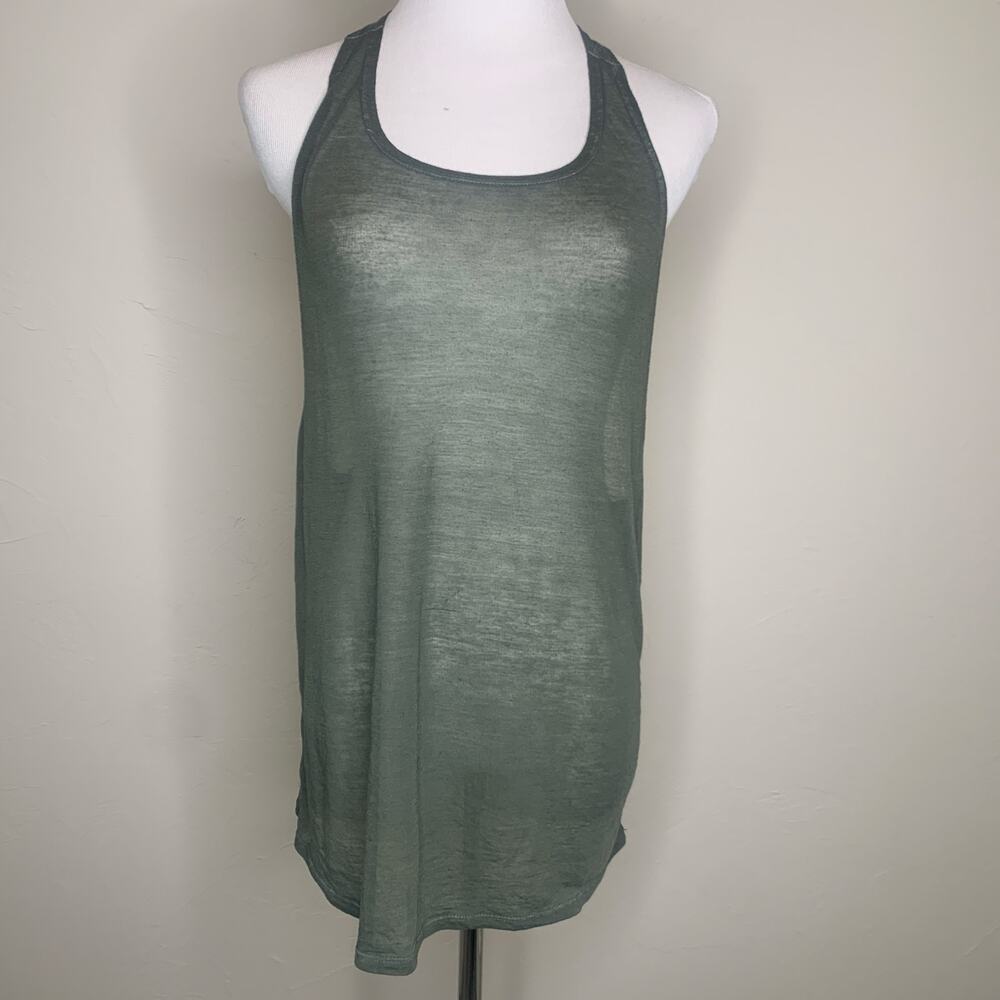Army Green Thin Swing Tank Top Racer Back Sz XS